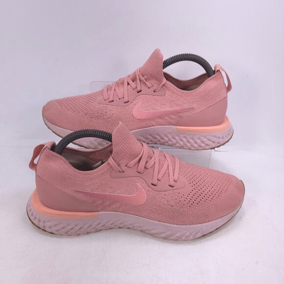 Nike Epic React Flyknit Athletic Running Shoe Womens Size 9 AQ0070-602 Pink - Picture 6 of 10